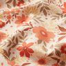 Tela decorativa Panama media Esplendor floral – coral/naturaleza,  thumbnail number 2