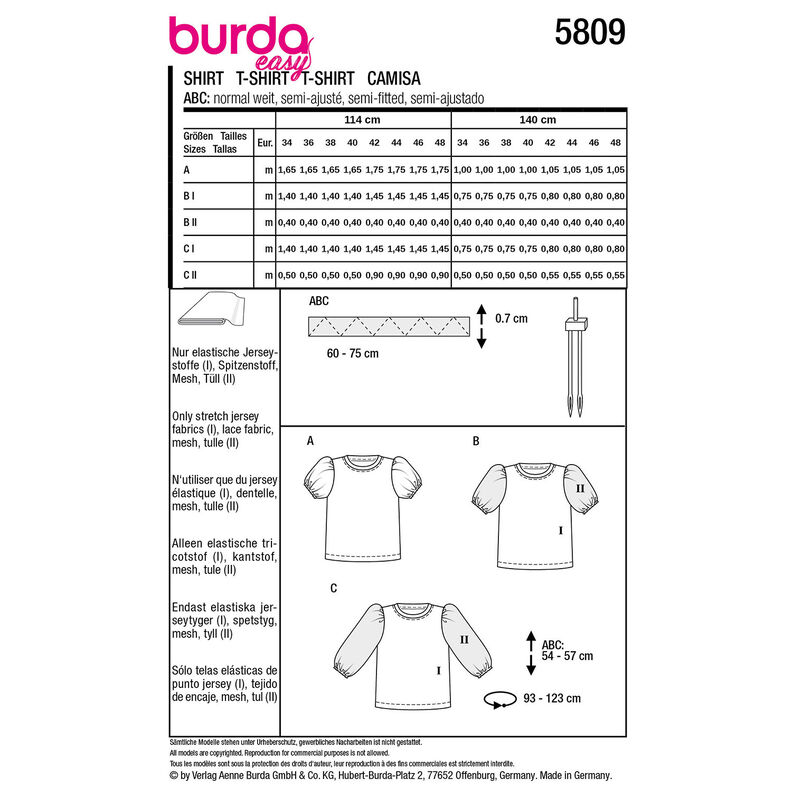 Camisa | Burda 5809 | 34-48,  image number 12