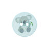 Botón de poliéster 2 agujeros Recycling Koala [Ø18 mm] – azul baby,  thumbnail number 1