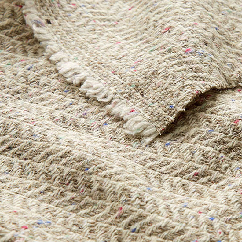 Tejido de abrigo mezcla de lana con espiga – gris pardo,  image number 5