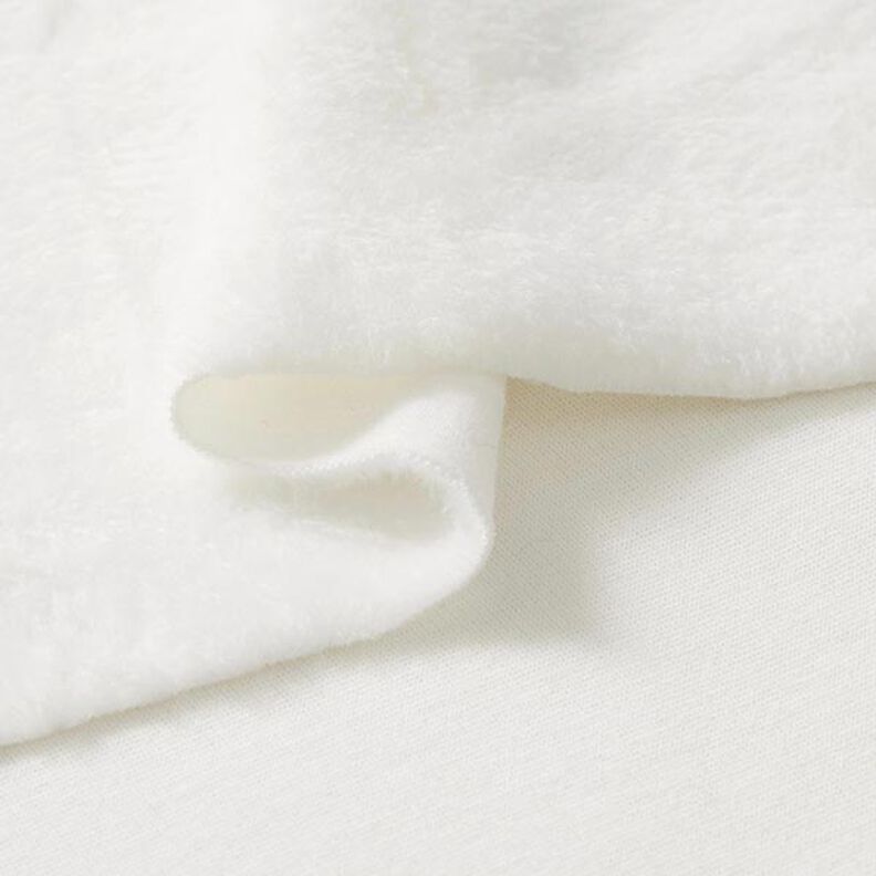Polar alpino Tela de sudadera suave Uni – blanco lana,  image number 4