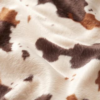 Imitación de piel de animal vaca – marrón/blanco, 