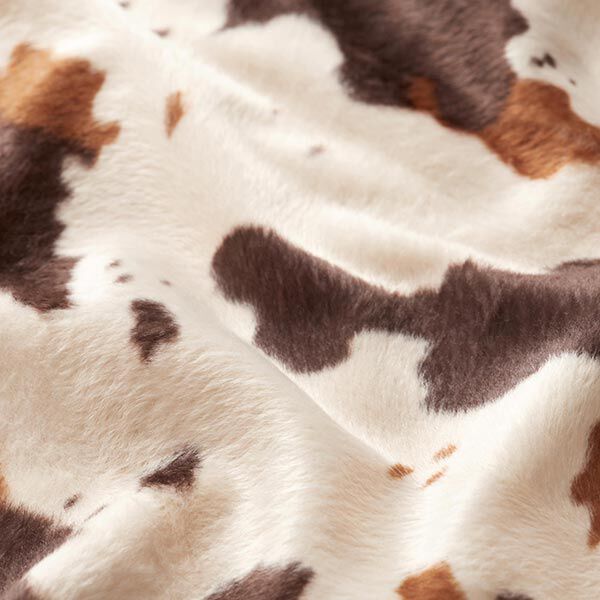 Imitación de piel de animal vaca – marrón/blanco,  image number 2