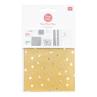 Parche de papel Conjunto Estrellas | Rico Design – mostaza/dorado, 