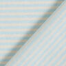 Mezcla algodón-viscosa rayas horizontales estrechas – blanco lana/azul claro,  thumbnail number 4