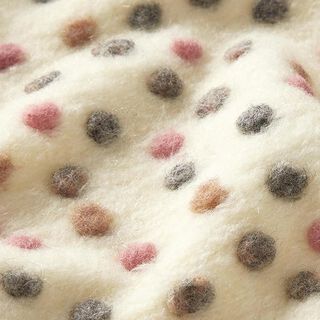 Punto de lana Granos de colores – blanco lana, 