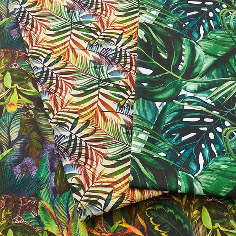 Tela decorativa Panamá media Hojas de palmera – verde,  image number 5