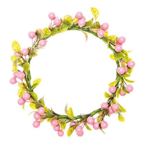 Decoración Guirnalda Floral con bayas [Ø 12 cm/ 17 cm] – rosa/verde,  image number 1