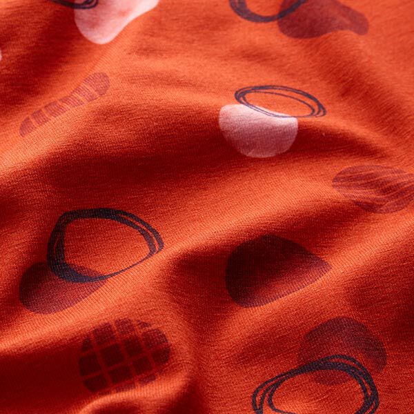 GOTS Tela de jersey de algodón Lunares | Tula – terracotta,  image number 2