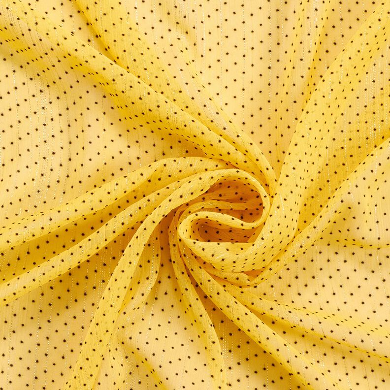 Gasa con purpurina puntos y rayas – amarillo limón,  image number 3