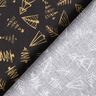 Tela de algodón Cretona Elegantes abetos – negro/dorado,  thumbnail number 4
