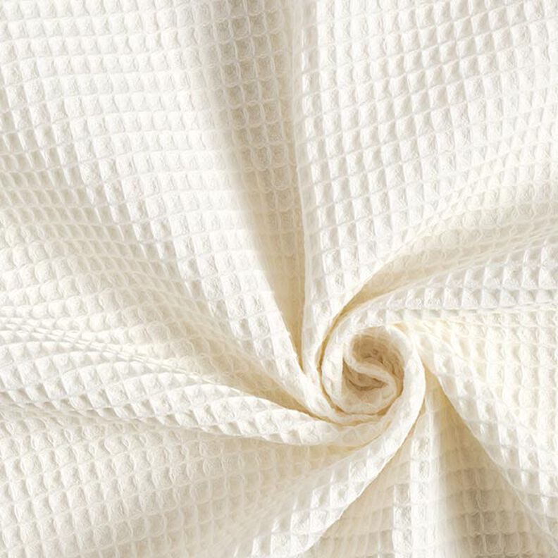 Piqué tipo gofre – blanco lana,  image number 1