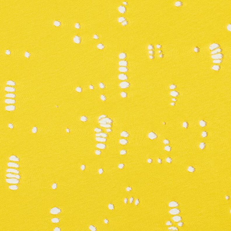 Tela de jersey de algodón Destroyed – amarillo limón,  image number 7