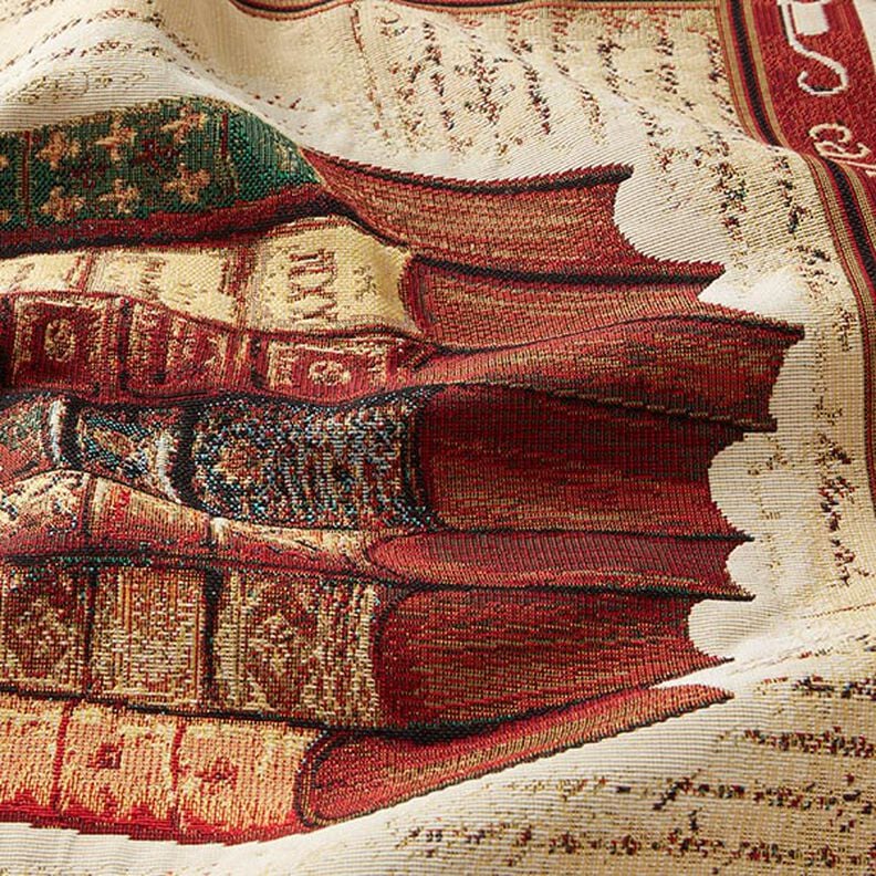 Tela decorativa de tapicería Libros – beige,  image number 2
