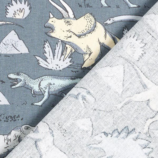 Cretona Dinosaurios – azul gris,  image number 4