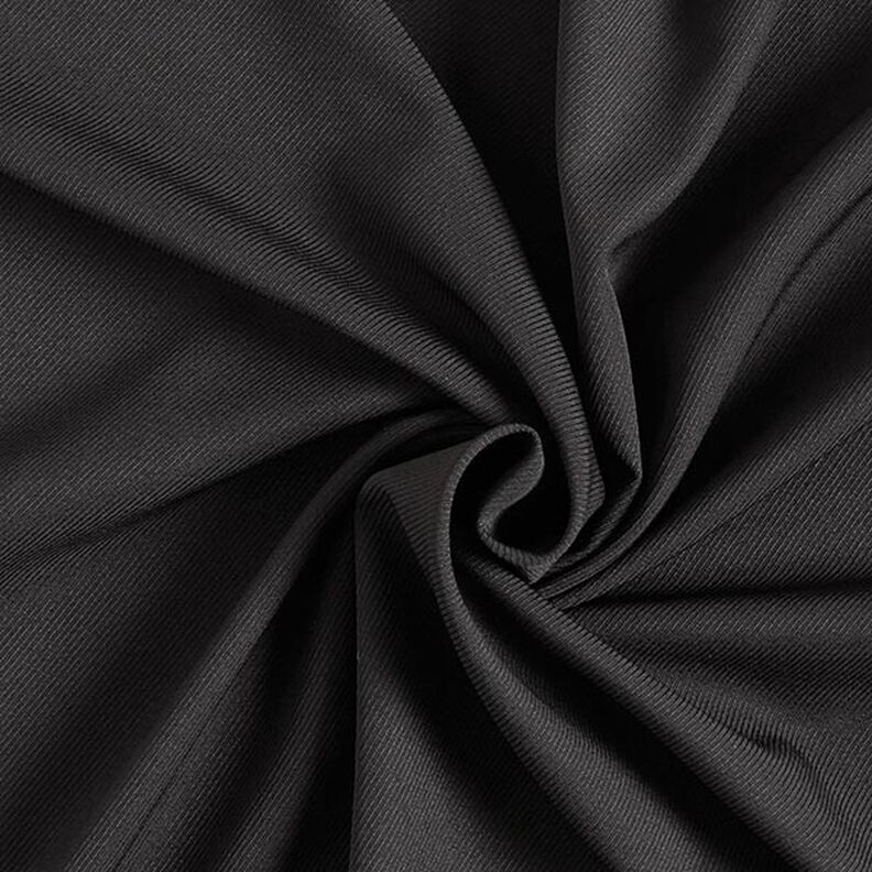 Tela para blusas sarga elástica longitudinalmente – negro,  image number 1