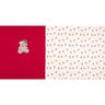 Panel Felpa francesa veraniega Peluche navideño – blanco lana/rojo,  thumbnail number 1