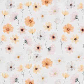 GOTS Tela de jersey de algodón Prado con flores Impresión digital – beige, 