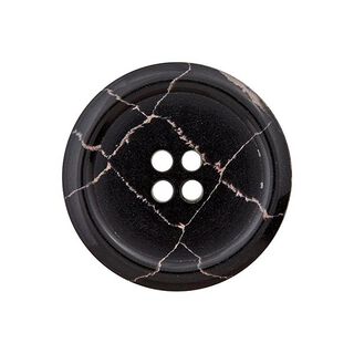 Botón de poliéster 4 agujeros Recycling – negro/rosa antiguo, 