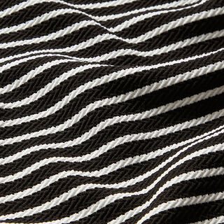 Punto jacquard rayas horizontales – negro/blanco, 