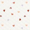 Tela de doble cara Tela de jersey Corazones de colores – marfil,  thumbnail number 1