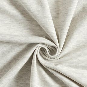 Tela de jersey de algodón Uni Melange – gris claro, 