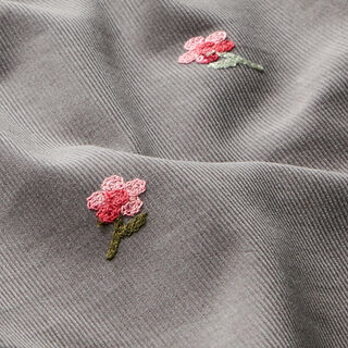 Pana de bebé Diseño de bordado de flores pequeñas – gris, 