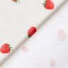 GOTS Tela de jersey de algodón Fresas acuarelas Impresión digital – marfil,  thumbnail number 4