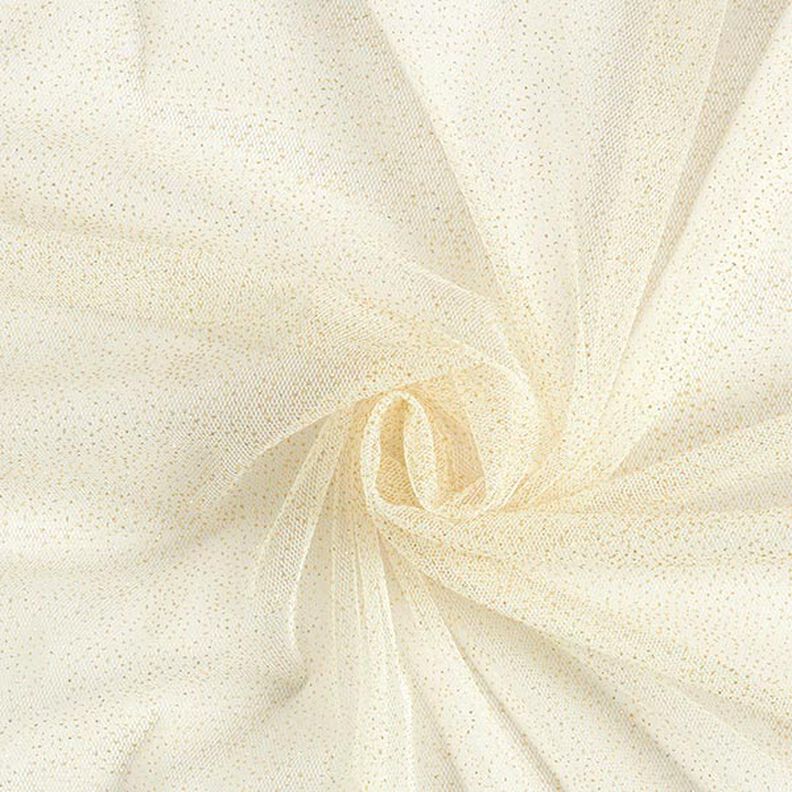 Tul brillante Real – blanco lana/dorado,  image number 1