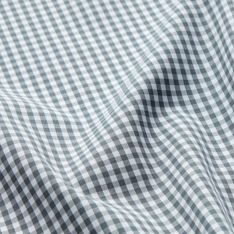 Popelina de algodón a cuadros Vichy – gris/blanco,  image number 2