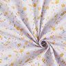Popelina de algodón flores delicadas – lila pastel/amarillo curry,  thumbnail number 3