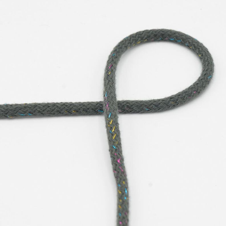 Cordel de algodón Lúrex [Ø 5 mm] – caqui,  image number 1