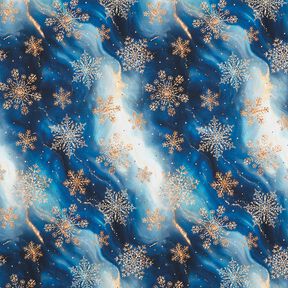 Felpa francesa veraniega Copos de nieve de la Vía Láctea | Glitzerpüppi – índigo/oro antiguo, 