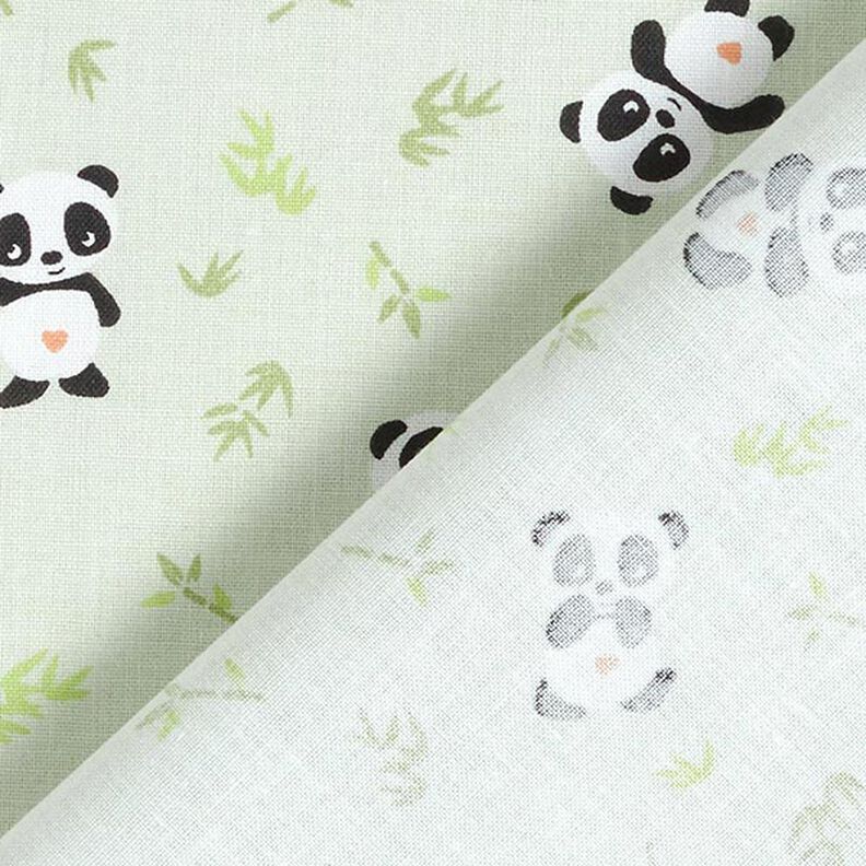 Tela de algodón Cretona panda tierno – verde,  image number 4
