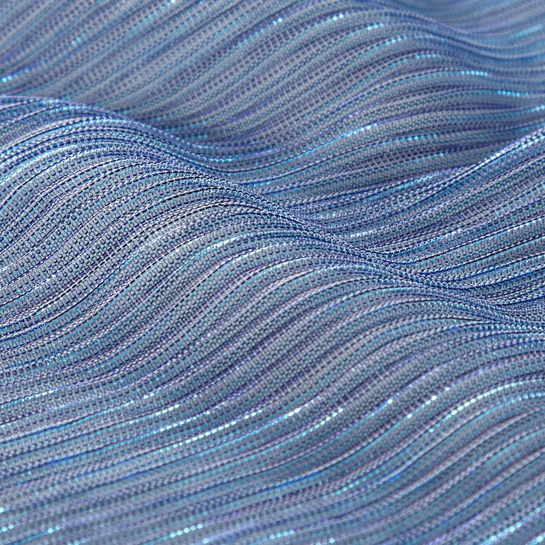 Plisado con rayas transparentes y purpurina – azul,  image number 2