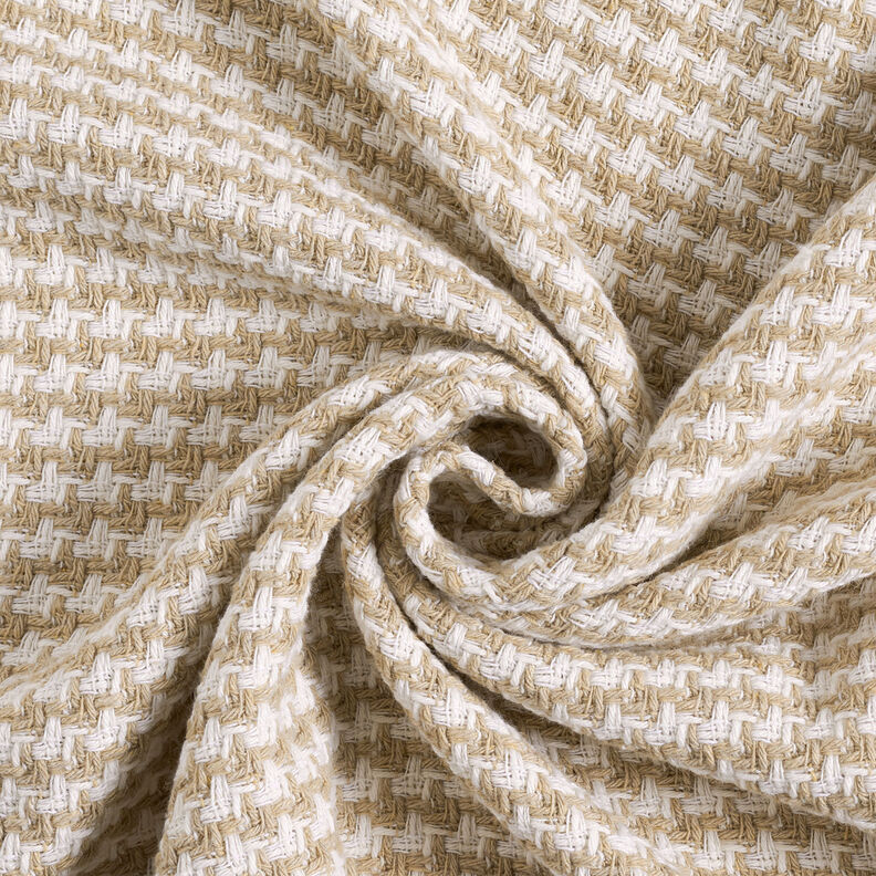 Material de abrigo grueso pata de gallo – beige/blanco,  image number 4
