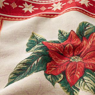 Tela decorativa de tapicería Estrella de Navidad – rojo, 