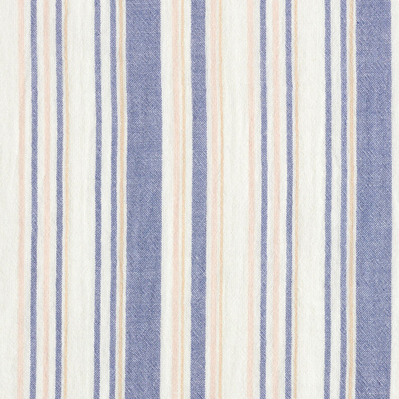 Muselina/doble arruga Rayas, hilo teñido | Poppy – blanco/azul marino,  image number 1