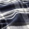 Tejido de abrigo con reverso de piel a cuadros – azul noche/gris pizarra,  thumbnail number 2