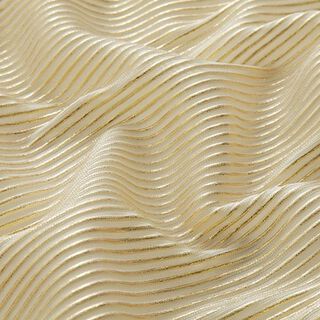 Organza rayas lurex – blanco lana/dorado, 