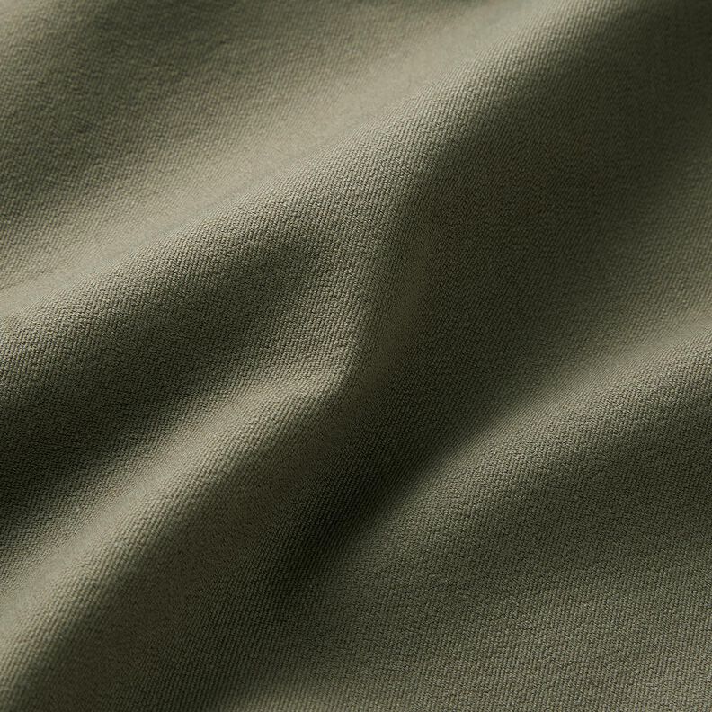Tela de pantalón elástico liso – oliva,  image number 2
