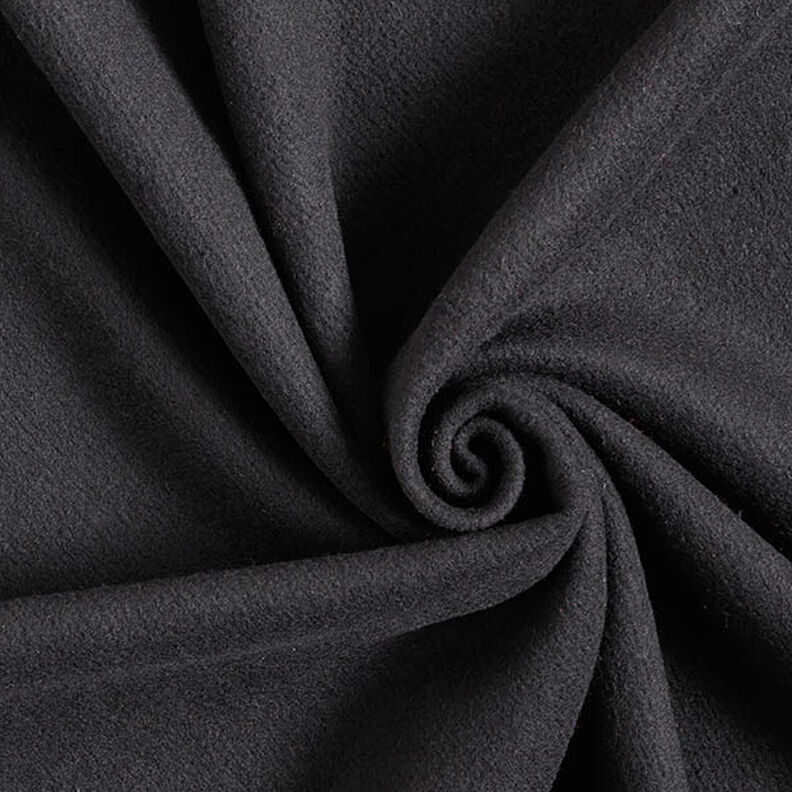Tela para abrigos mezcla de lana lisa – negro,  image number 1