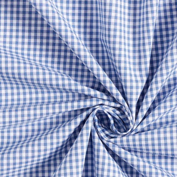 Popelina de algodón Tela Vichy a cuadros, hilo teñido – azul vaquero/blanco,  image number 5