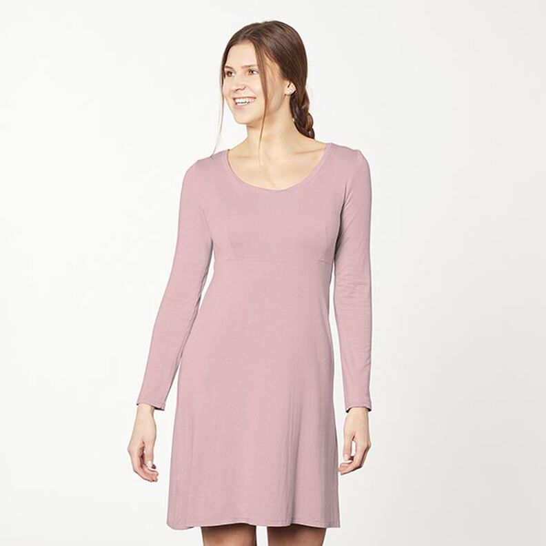 Tela de jersey de algodón Uni mediano – rosa viejo claro,  image number 6