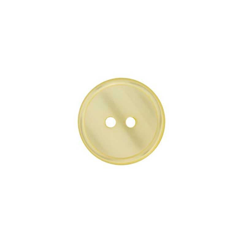 Botón de poliéster 2 agujeros  – amarillo claro,  image number 1