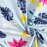 Tela de algodón flores tropicales – azul claro,  thumbnail number 4
