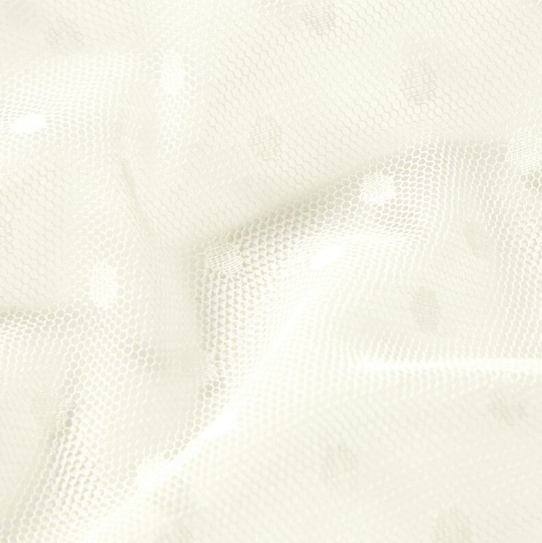 Malla fina con lunares – blanco lana,  image number 3