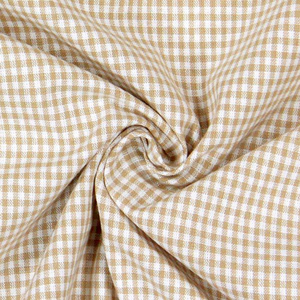 Tela de algodón Vichy - 0,2 cm – marrón claro,  image number 2