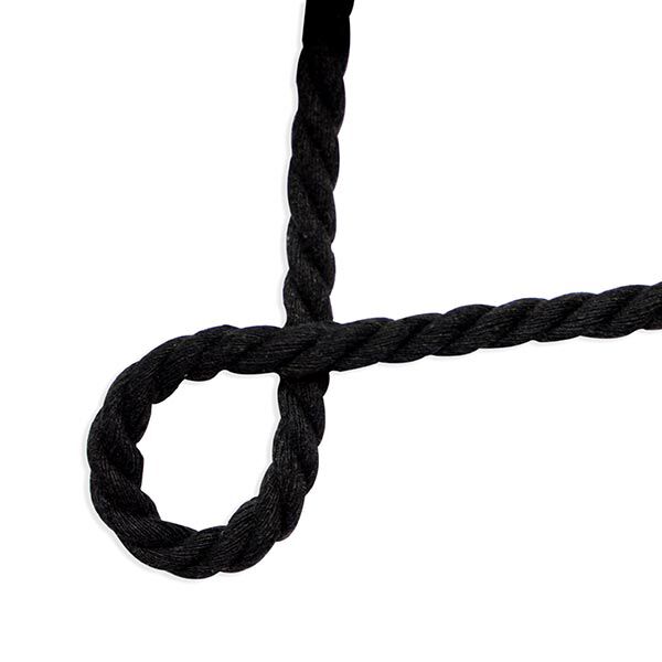 Cordel de algodón [ Ø 8 mm ] – negro,  image number 2