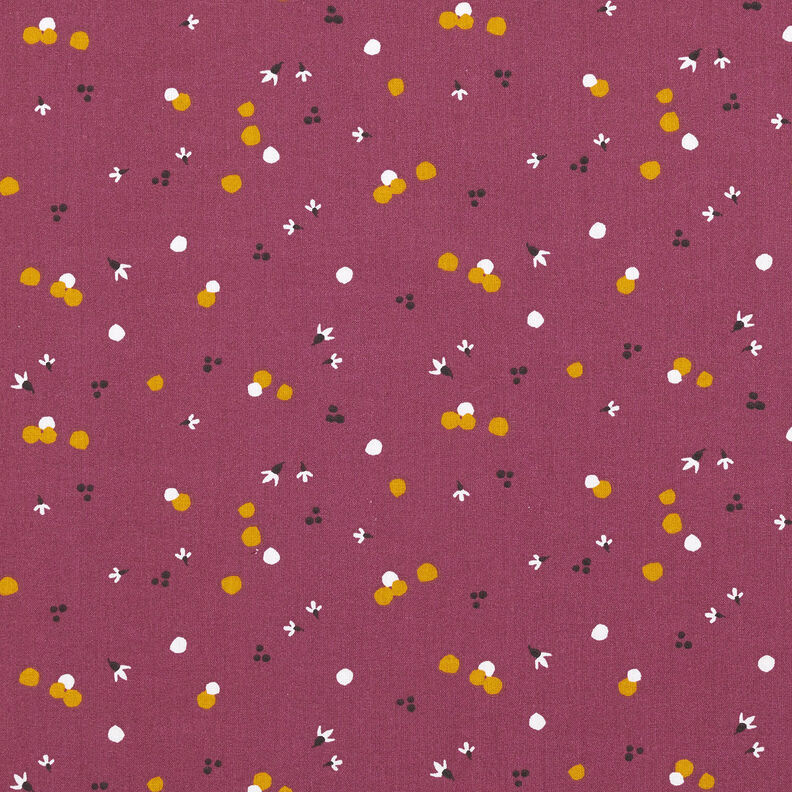 Tela de algodón Cretona Puntos de colores – merlot,  image number 1